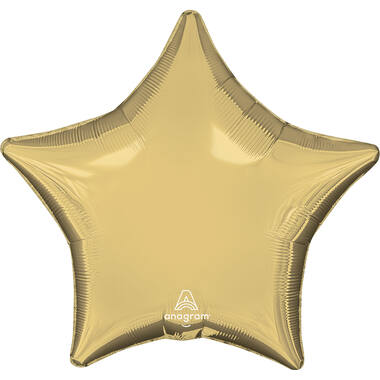 Foil Balloon - Shape - Star - White Gold - 45 cm